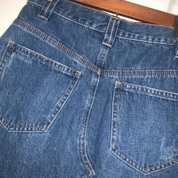 We The Free Sidecar Blue Denim Raw Hem Y2K Retro Western Miniskirt Size 24 - Picture 5 of 9